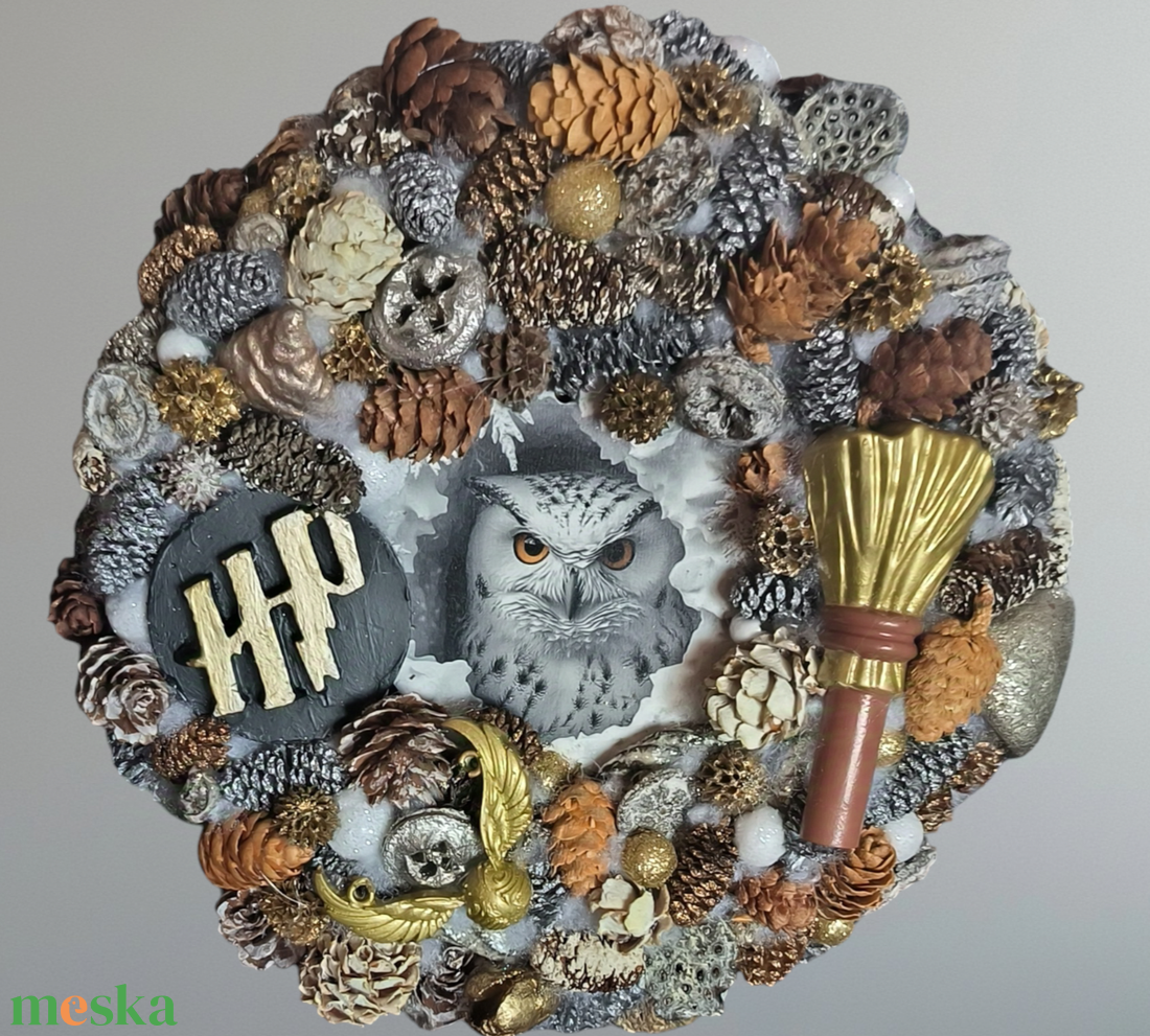 Harry Potter téli, adventi kopogtató - karácsony - adventi díszek - adventi ajtódísz - Meska.hu Harry Potter téli, adventi kopogtató - karácsony - adventi díszek - adventi ajtódísz - Meska.hu