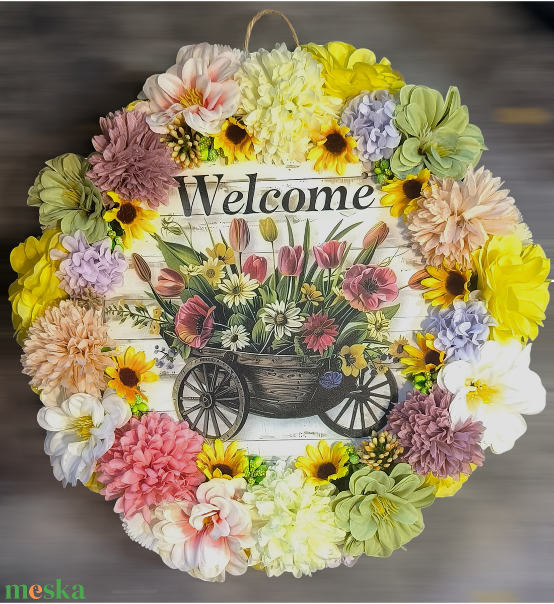 Welcome tavaszi kopogtató - otthon & életmód - dekoráció - ajtó- és ablak dekoráció - ajtódísz & kopogtató - Meska.hu Welcome tavaszi kopogtató - otthon & életmód - dekoráció - ajtó- és ablak dekoráció - ajtódísz & kopogtató - Meska.hu