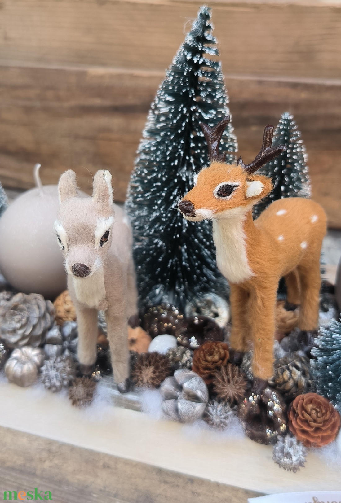 Téli erdő adventi tál - karácsony - adventi díszek - adventi asztaldísz - Meska.hu