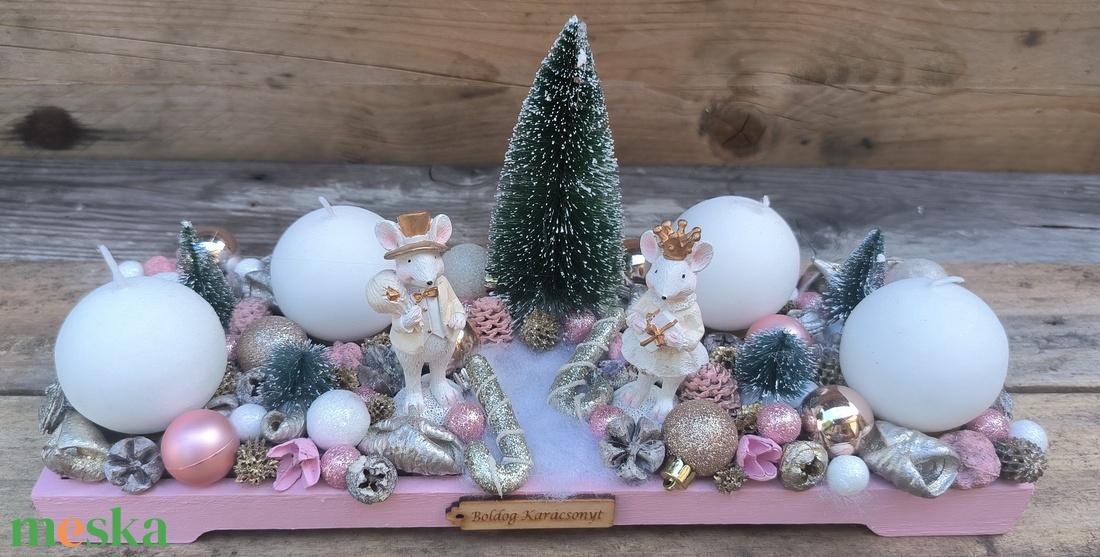 Egérpár adventi tál - karácsony - adventi díszek - adventi gyertyadíszek és koszorúdíszek - Meska.hu Egérpár adventi tál - karácsony - adventi díszek - adventi gyertyadíszek és koszorúdíszek - Meska.hu