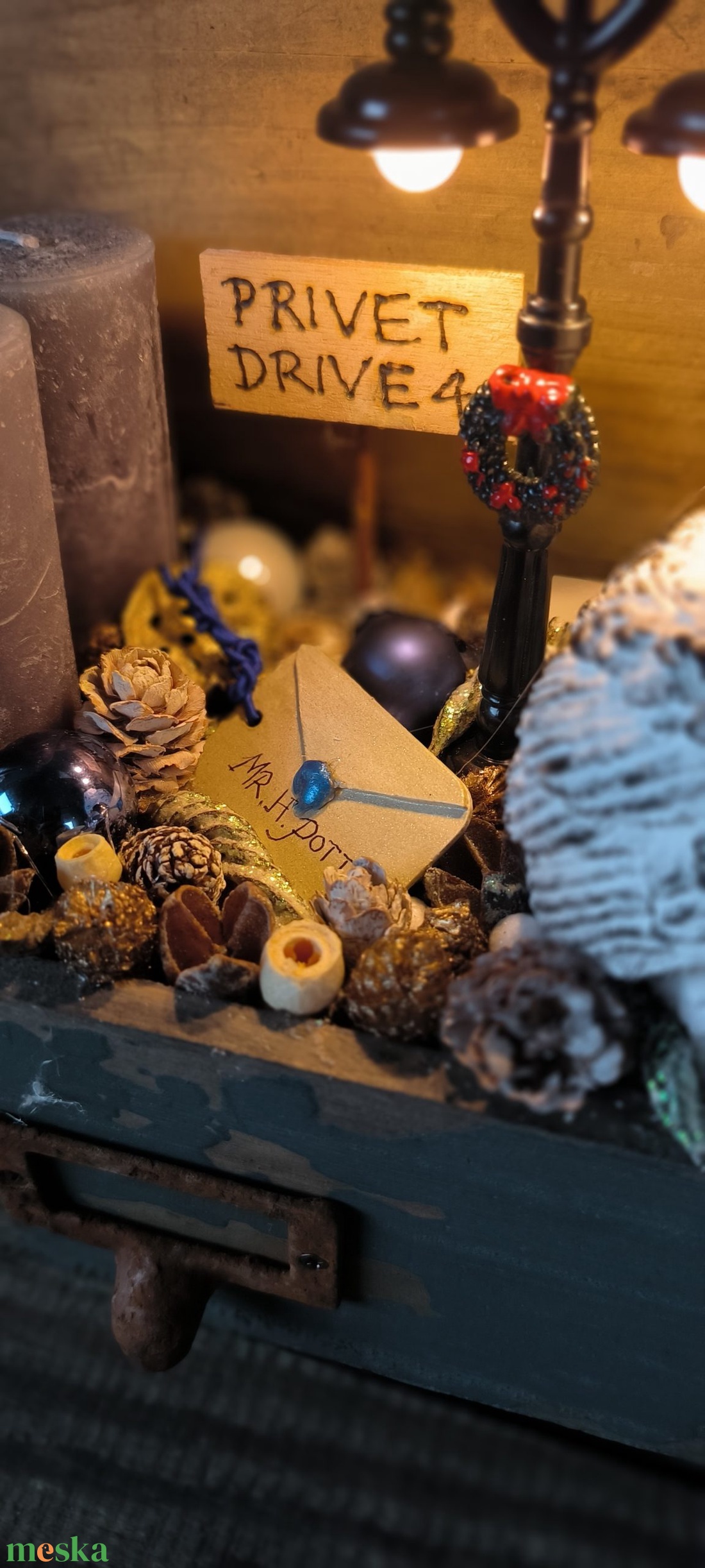 Harry Potter adventi láda - karácsony - adventi díszek - adventi koszorú - Meska.hu