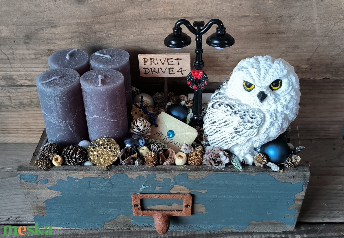Harry Potter adventi láda - karácsony - adventi díszek - adventi koszorú - Meska.hu