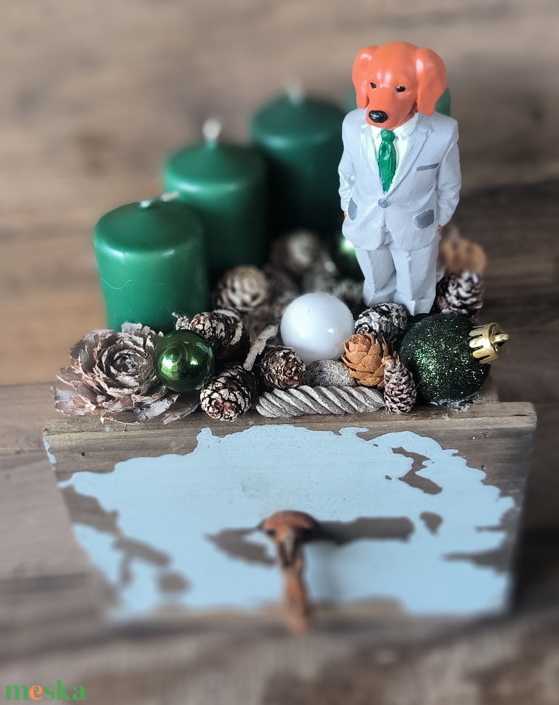 KutyaÚr adventi ládika - karácsony - adventi díszek - adventi gyertyadíszek és koszorúdíszek - Meska.hu