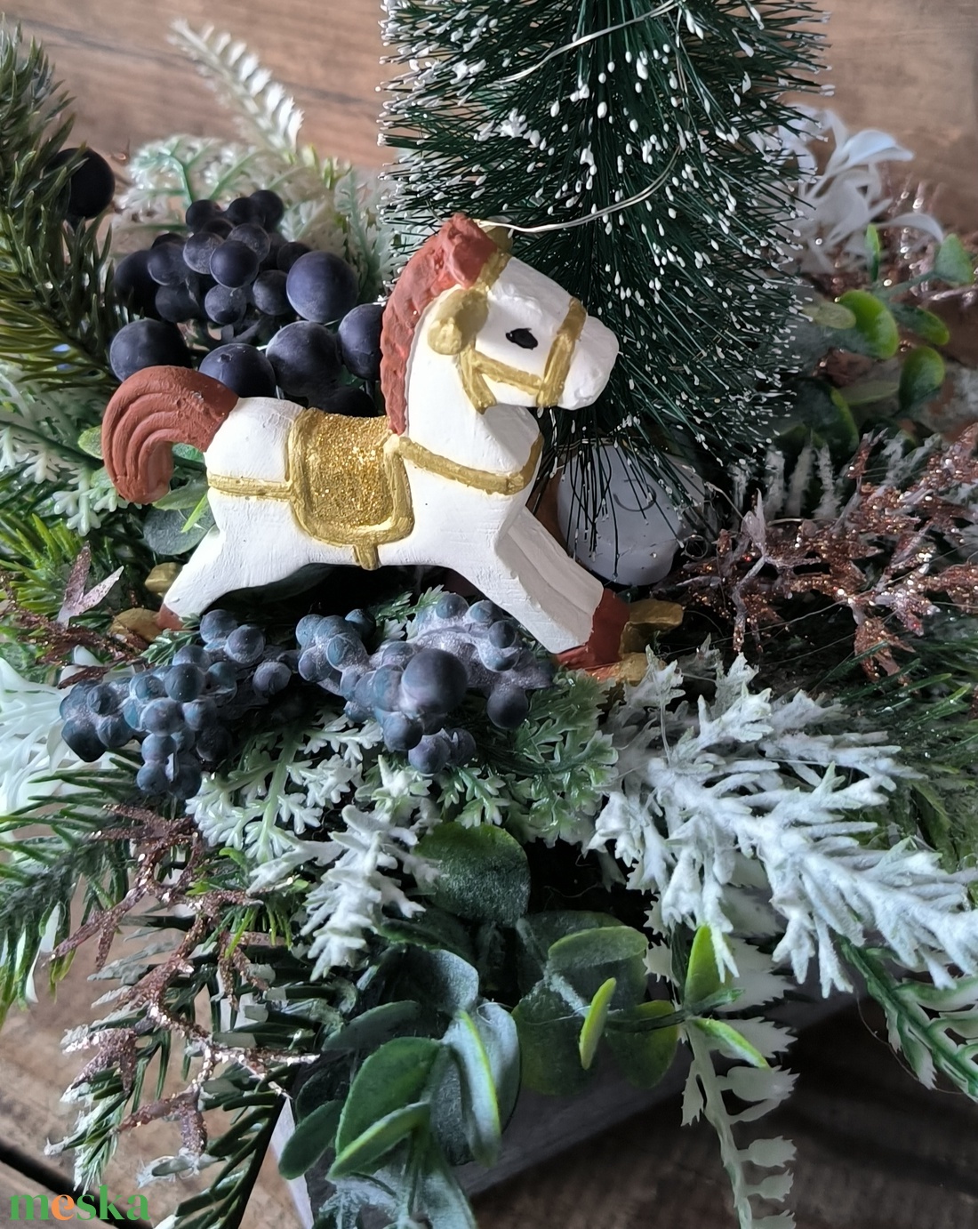 Hintaló adventi dekoráció - karácsony - adventi díszek - adventi asztaldísz - Meska.hu