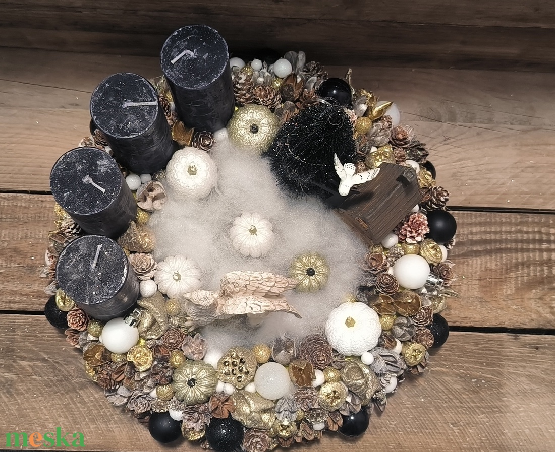 Harry Potter Adventi Koszorú  - karácsony - adventi díszek - adventi asztaldísz - Meska.hu