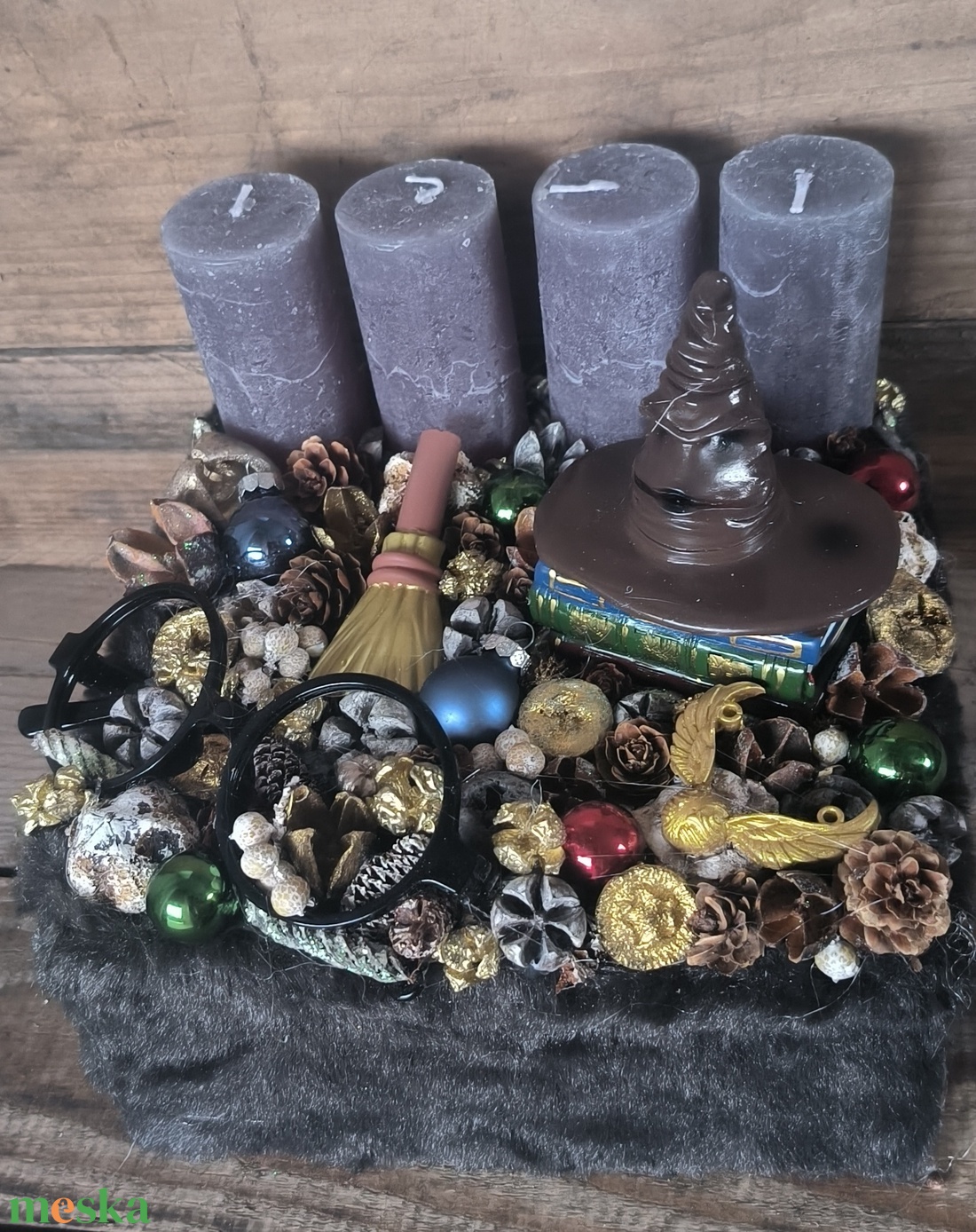 Harry Potter adventi box - karácsony - adventi díszek - adventi asztaldísz - Meska.hu