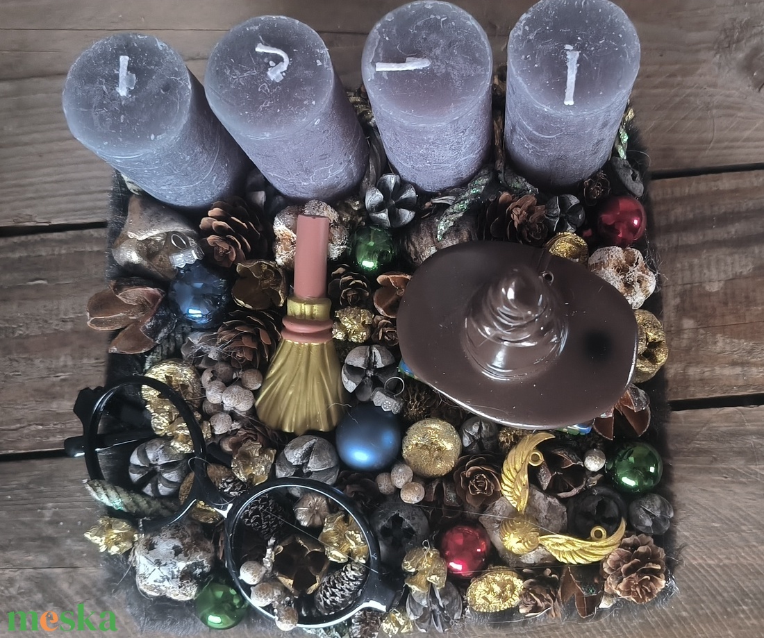 Harry Potter adventi box - karácsony - adventi díszek - adventi asztaldísz - Meska.hu