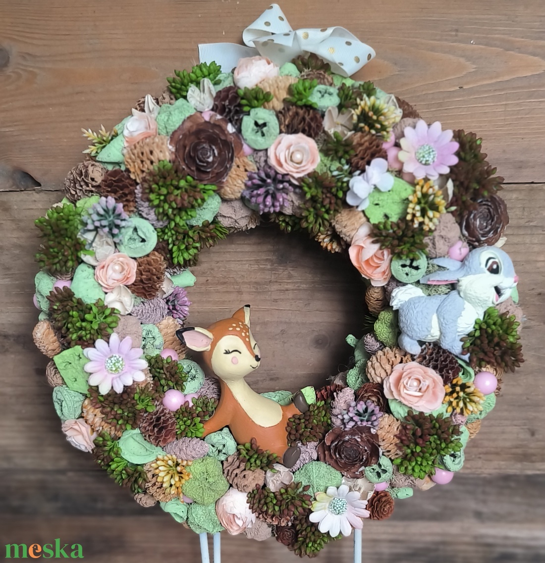 Bambi tavaszi kopogtató - otthon & életmód - dekoráció - ajtó- és ablak dekoráció - ajtódísz & kopogtató - Meska.hu