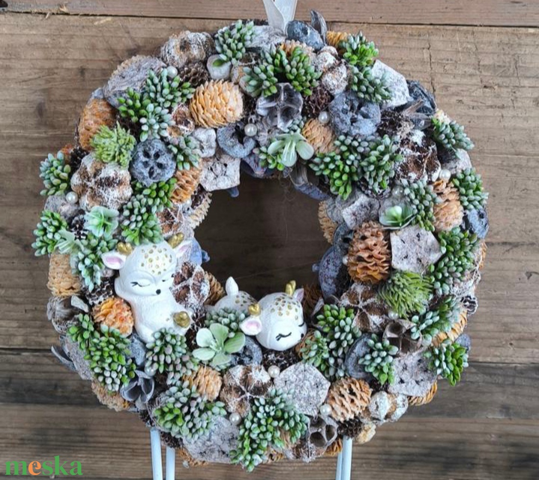 Alvó őzikék kopogtató  - otthon & életmód - dekoráció - ajtó- és ablak dekoráció - ajtódísz & kopogtató - Meska.hu