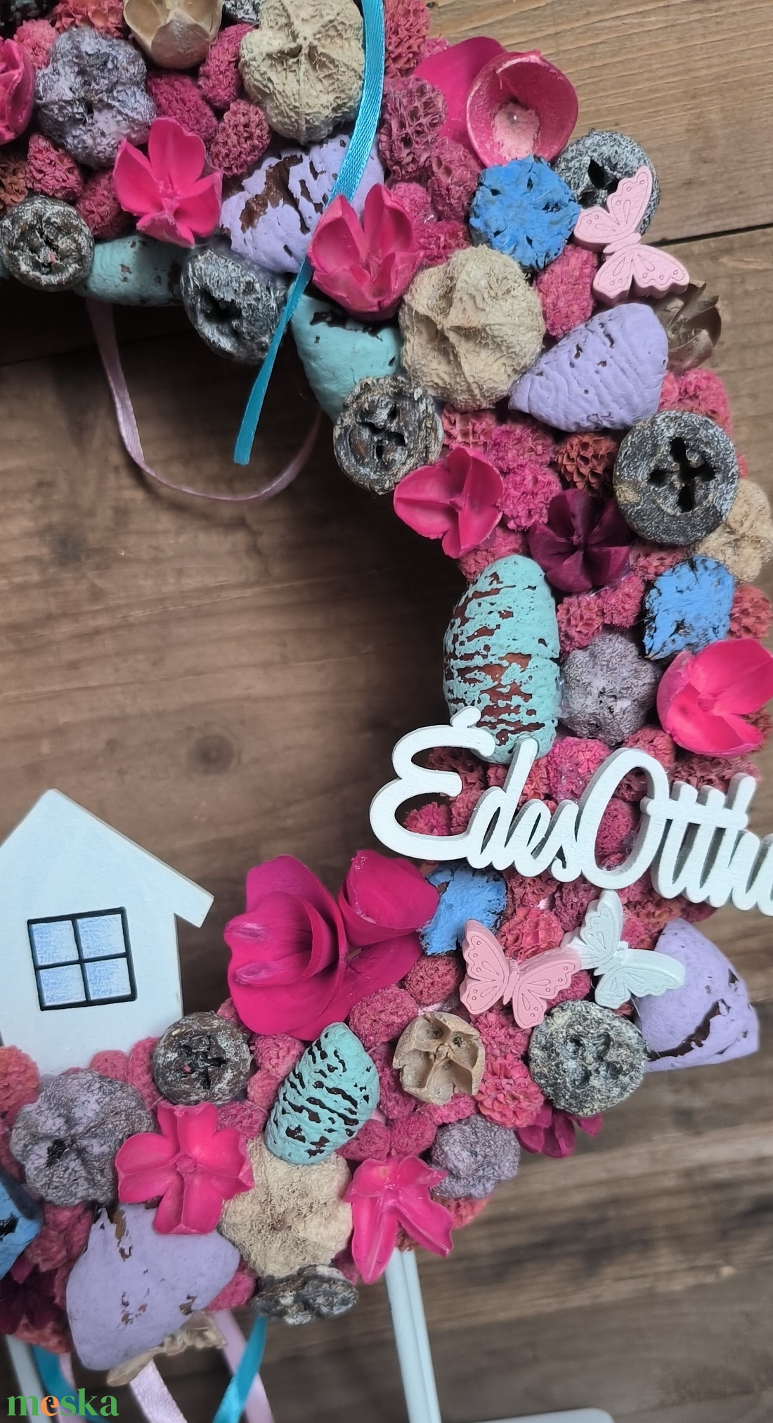 Édes otthon tavaszi kopogtató - otthon & életmód - dekoráció - ajtó- és ablak dekoráció - ajtódísz & kopogtató - Meska.hu