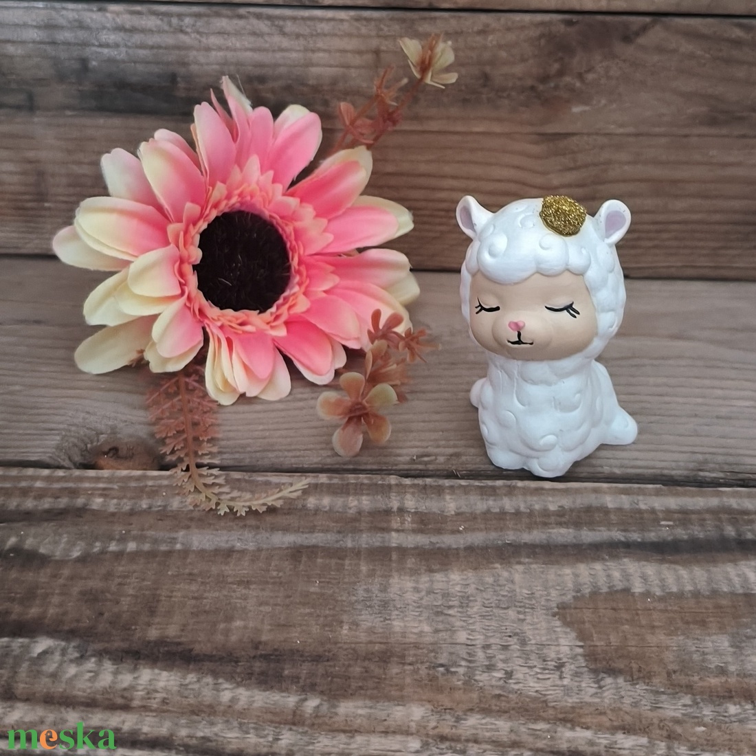 Koronás láma - karácsony - adventi díszek - adventi gyertyadíszek és koszorúdíszek - Meska.hu