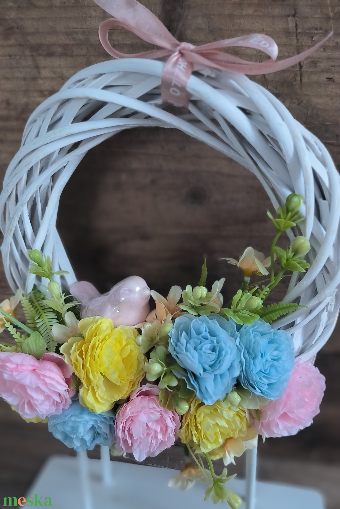 Tavasz a bejárati ajtón � kézzel készült, tavaszi kopogtató - otthon & életmód - dekoráció - ajtó- és ablak dekoráció - ajtódísz & kopogtató - Meska.hu