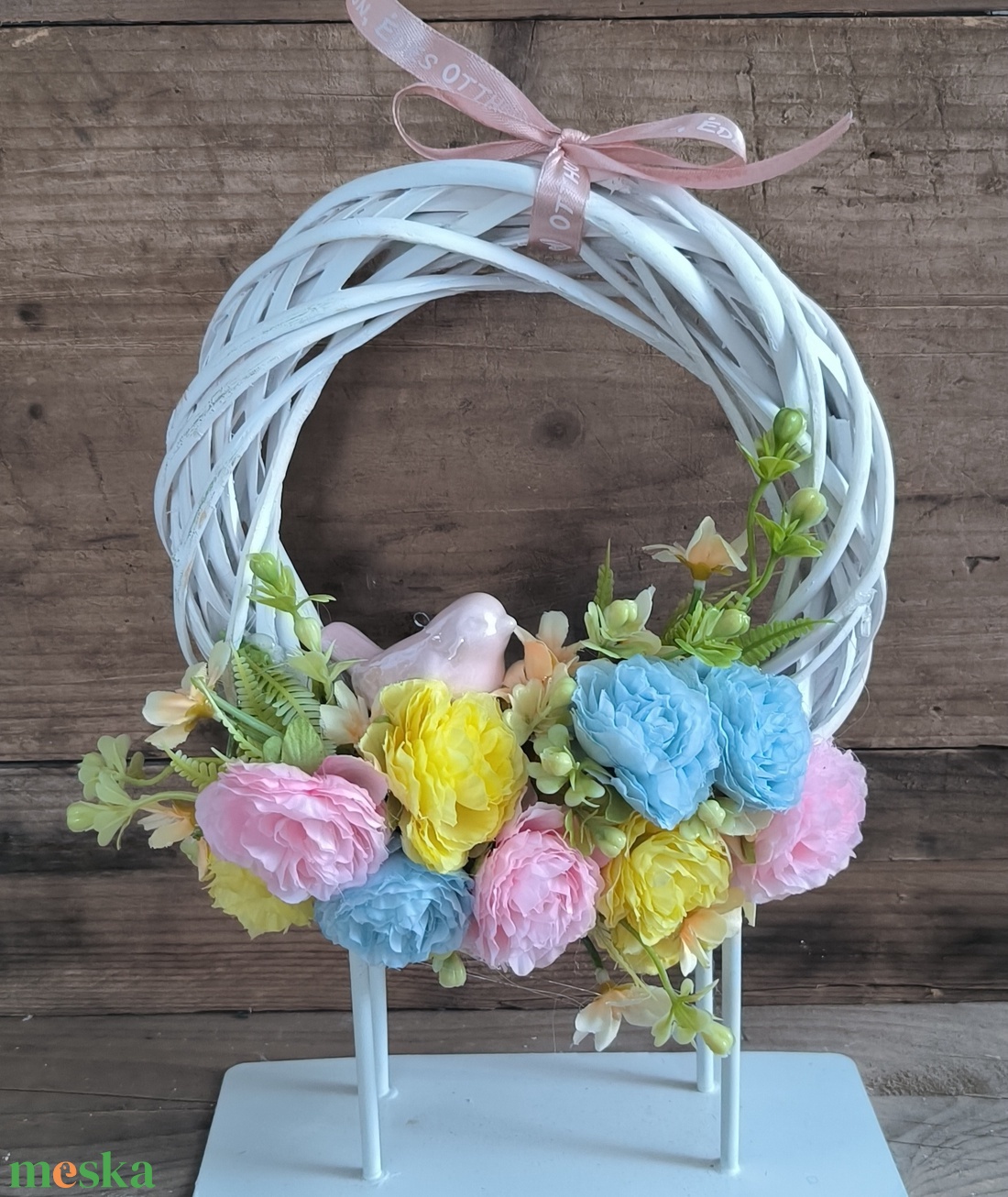 Tavasz a bejárati ajtón � kézzel készült, tavaszi kopogtató - otthon & életmód - dekoráció - ajtó- és ablak dekoráció - ajtódísz & kopogtató - Meska.hu