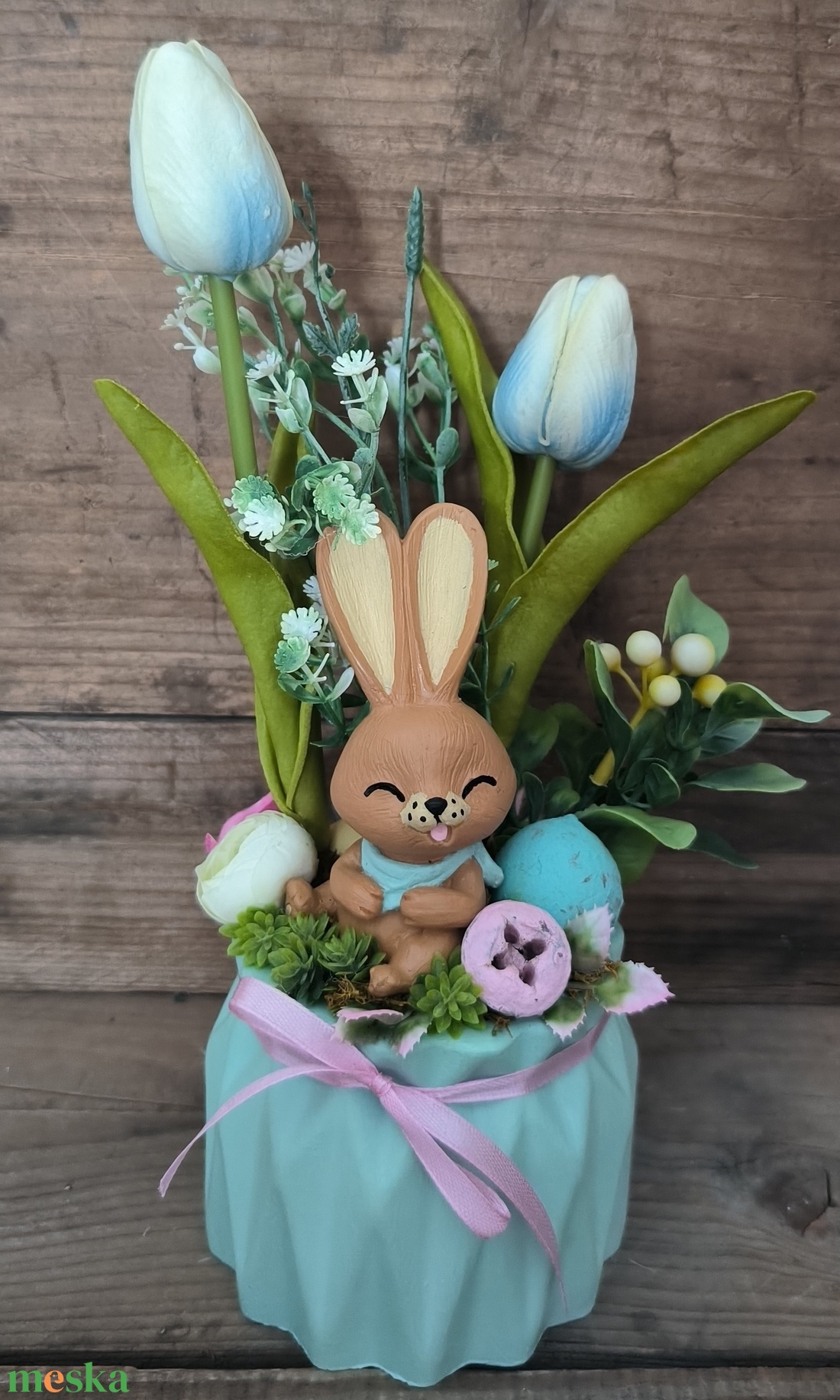 Húsvéti nyuszis asztaldísz - otthon & életmód - dekoráció - húsvéti asztaldíszek - Meska.hu