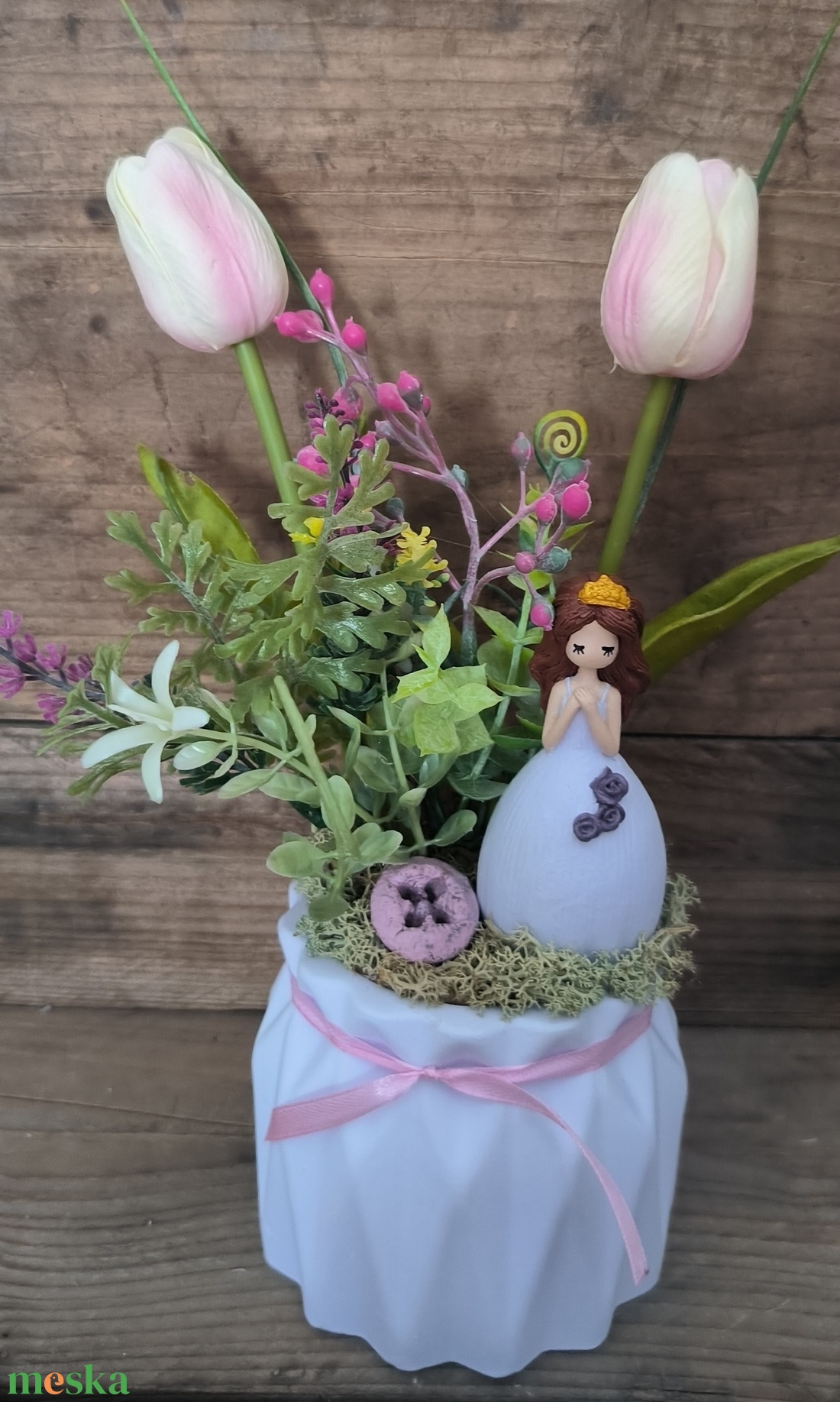 Hercegnős asztali dísz - esküvő - dekoráció - asztaldísz - Meska.hu