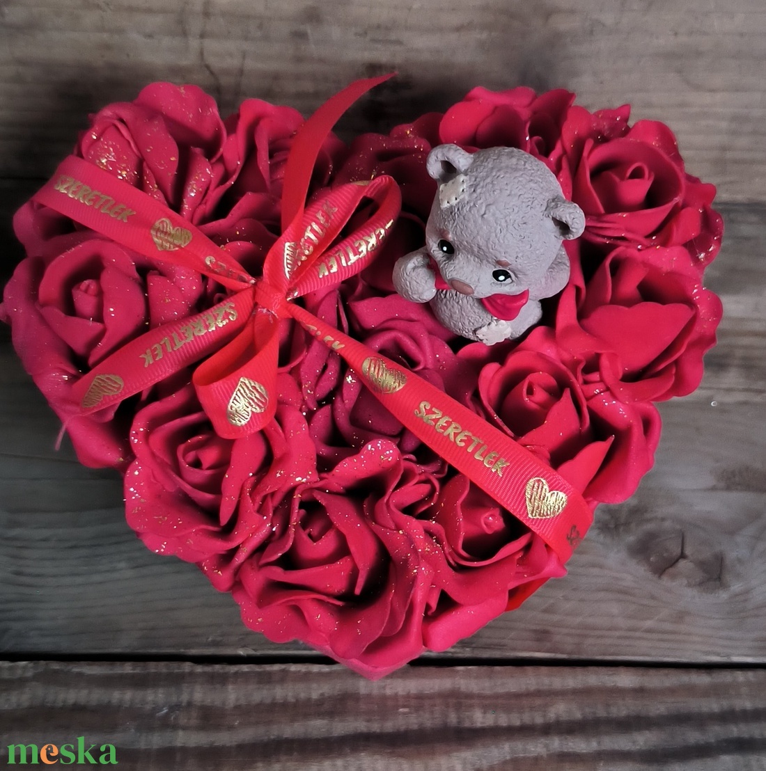 Macis rózsabox - otthon & életmód - virágdekoráció - virágok - virágbox - Meska.hu