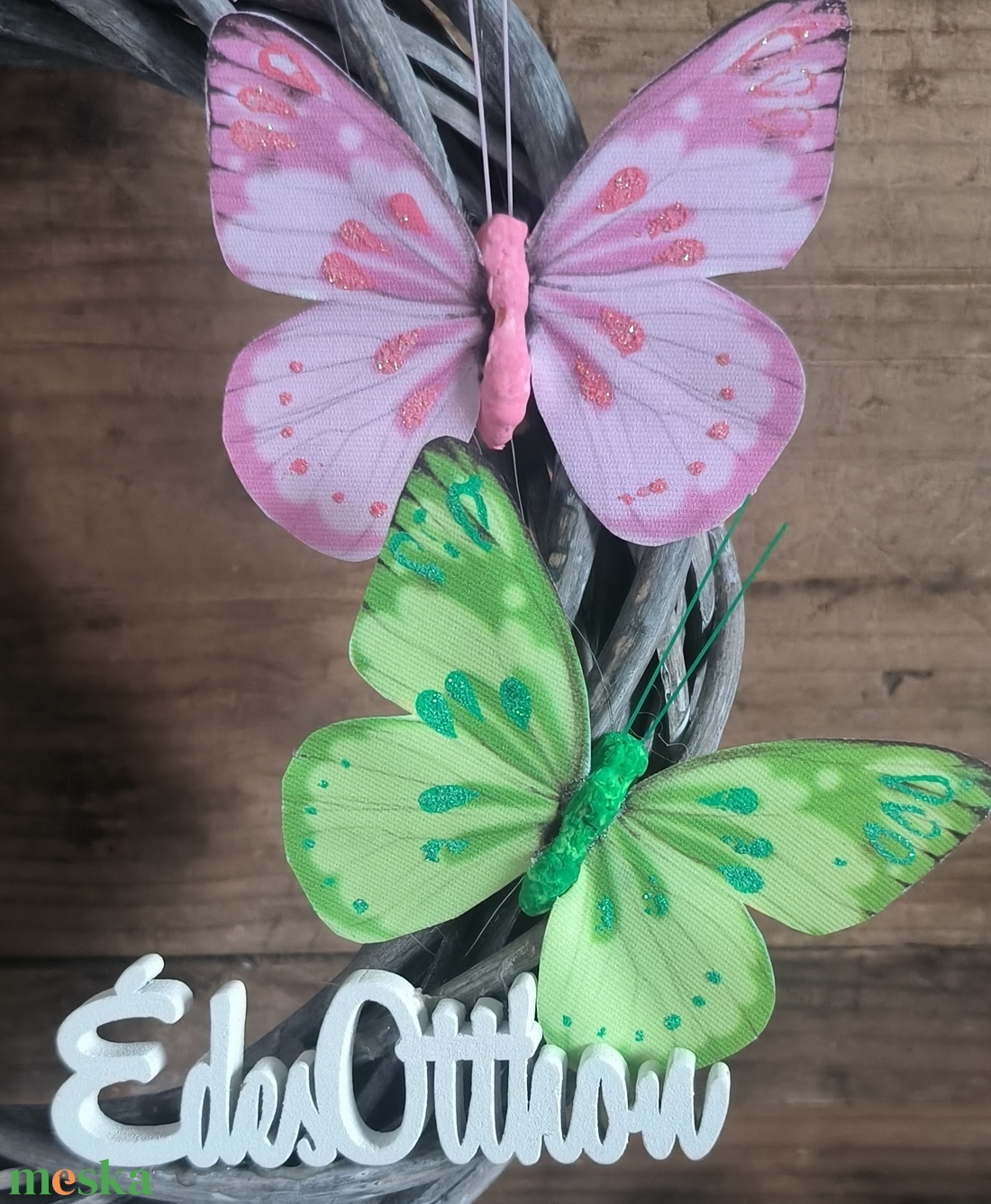 Édes Otthon � tavaszi varázs pillangókkal  - otthon & életmód - dekoráció - ajtó- és ablak dekoráció - ajtódísz & kopogtató - Meska.hu