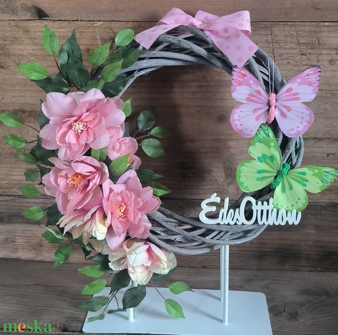 Édes Otthon � tavaszi varázs pillangókkal  - otthon & életmód - dekoráció - ajtó- és ablak dekoráció - ajtódísz & kopogtató - Meska.hu