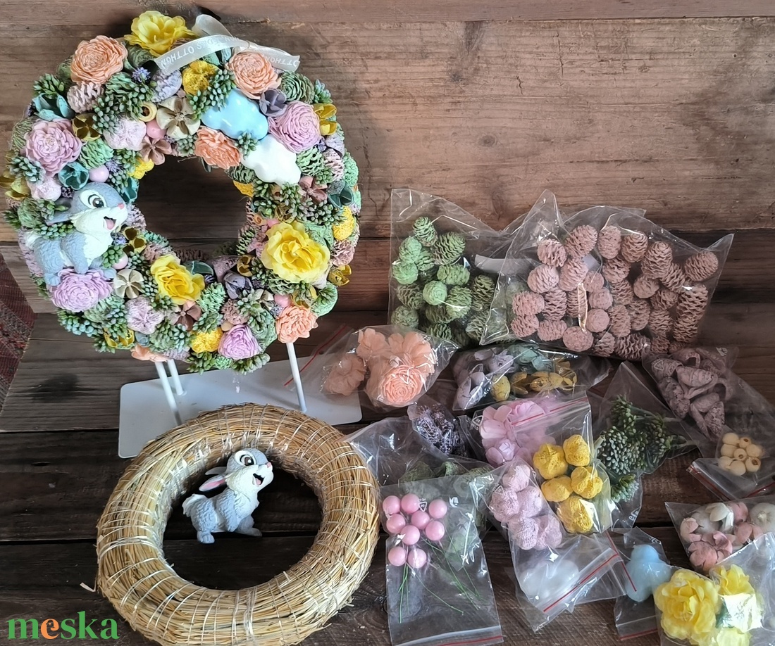 Toppancs � csináld magad tavaszi kopogtató - diy (csináld magad) - egységcsomag - Meska.hu