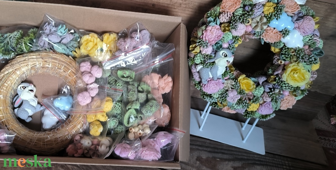 Toppancs � csináld magad tavaszi kopogtató - diy (csináld magad) - egységcsomag - Meska.hu