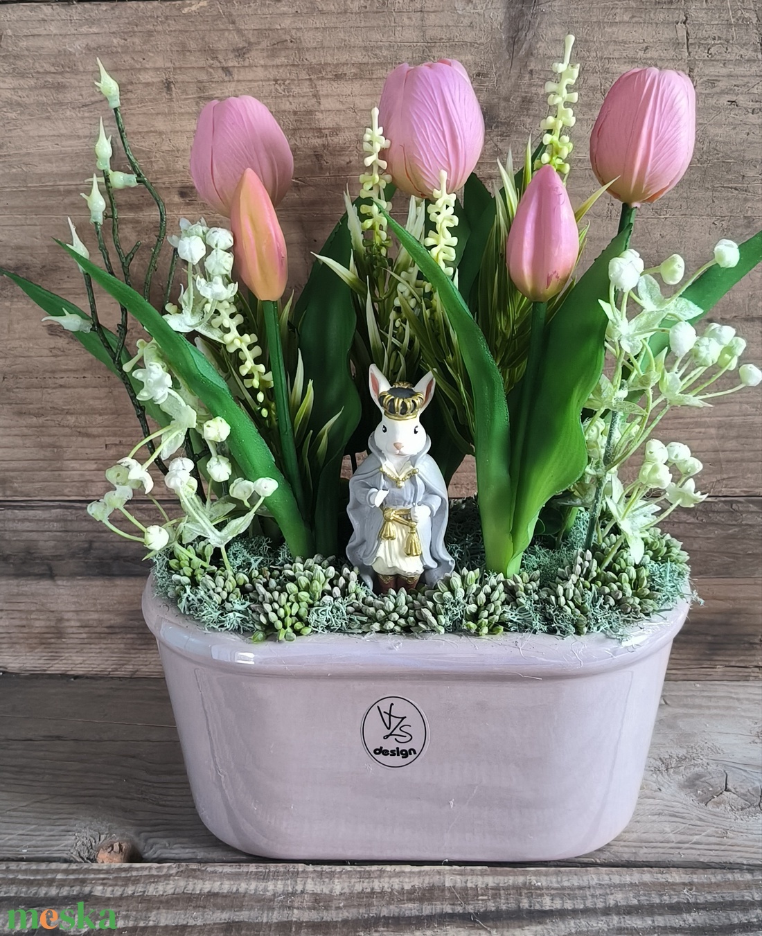 Nyúlkirályfi tavaszi/húsvéti asztaldísz - otthon & életmód - dekoráció - asztal és polc dekoráció - asztaldísz - Meska.hu