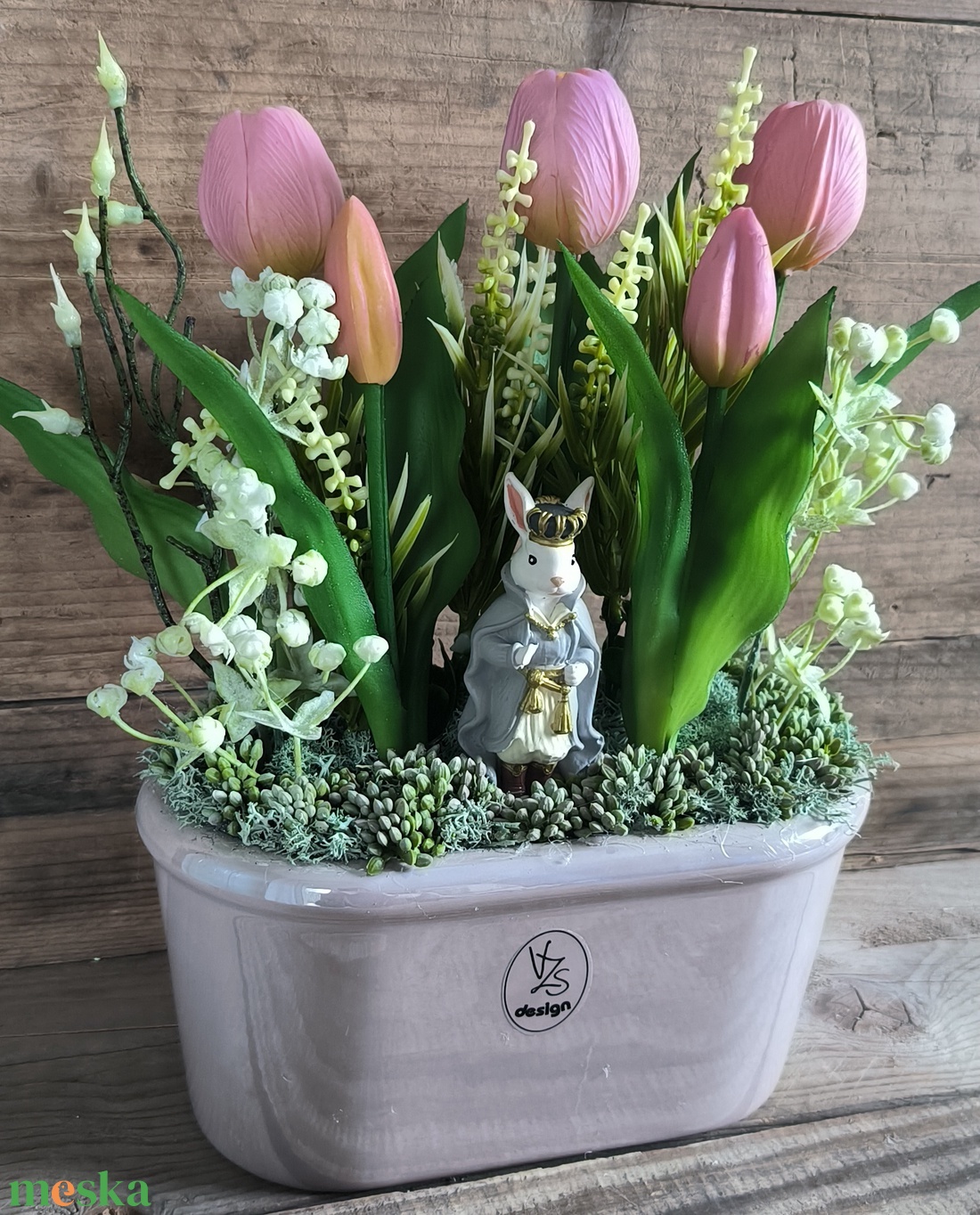 Nyúlkirályfi tavaszi/húsvéti asztaldísz - otthon & életmód - dekoráció - asztal és polc dekoráció - asztaldísz - Meska.hu