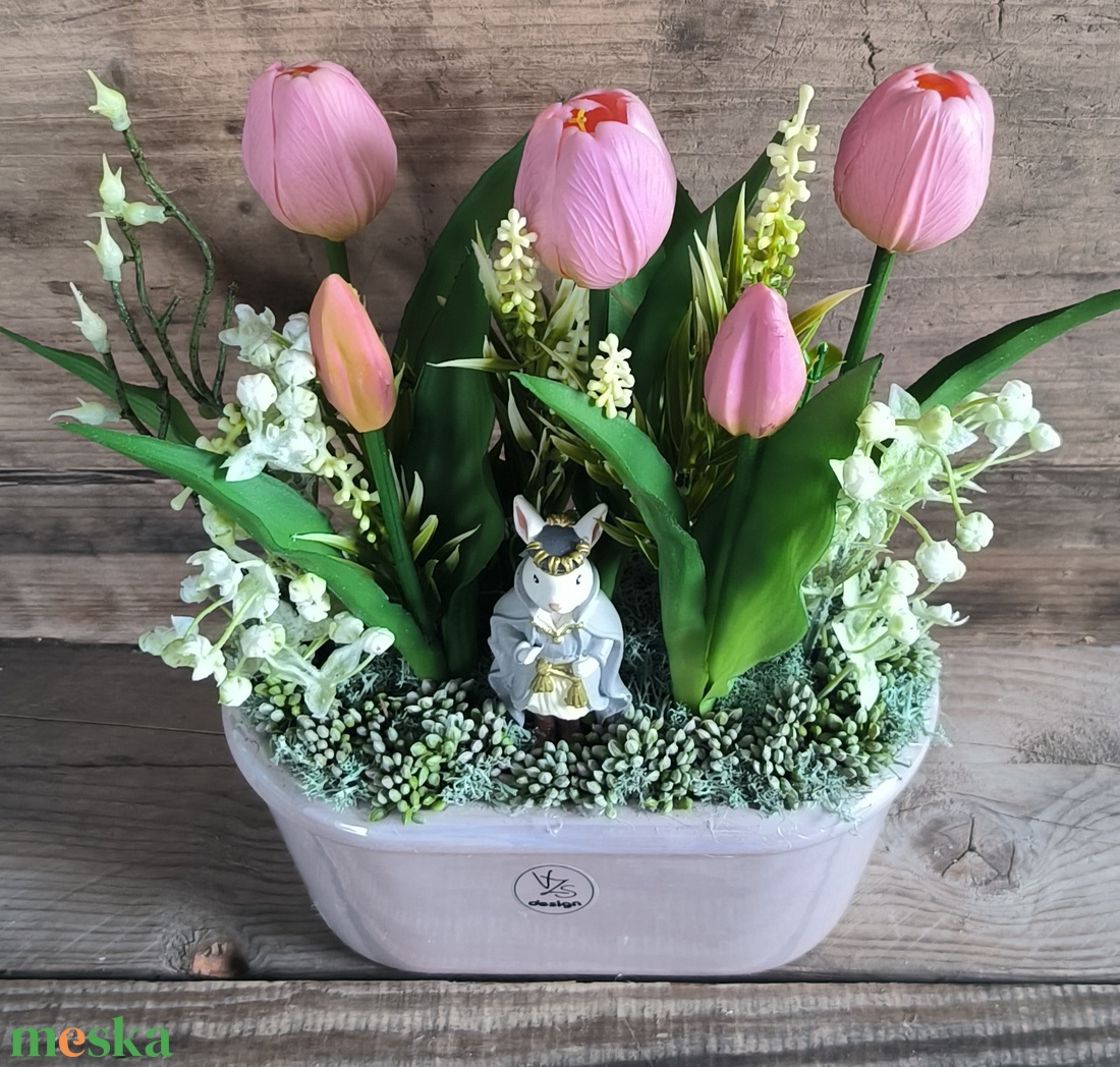 Nyúlkirályfi tavaszi/húsvéti asztaldísz - otthon & életmód - dekoráció - asztal és polc dekoráció - asztaldísz - Meska.hu
