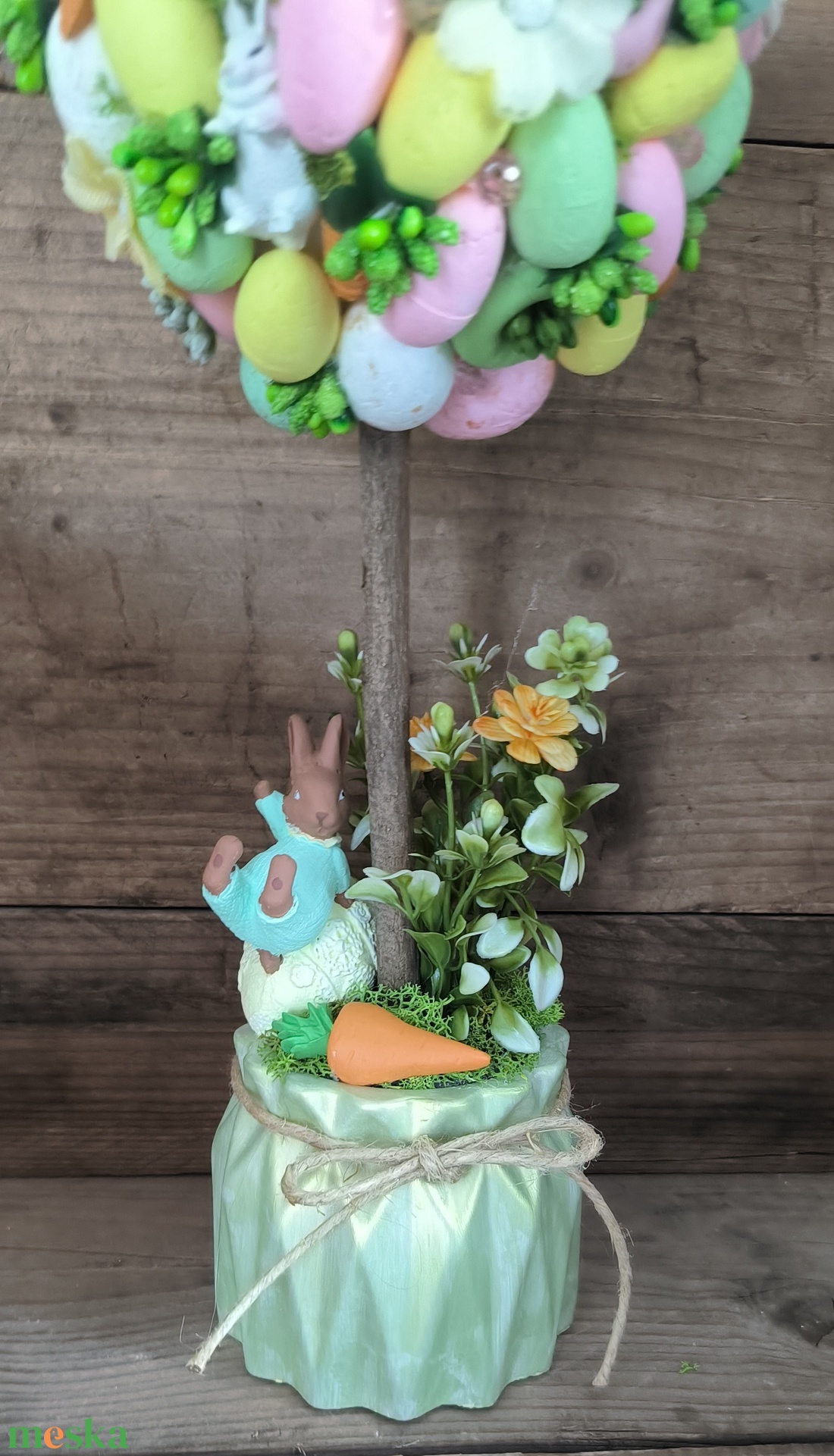  Tavaszi Tojásfa � 37 cm magas, díszdoboznyi cukiság!  - ünnepi díszek, dekorációk - húsvéti díszek és dekorációk - húsvéti asztaldíszek - Meska.hu