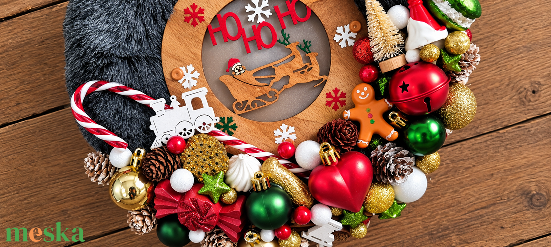 LED-es téli kopogtató - karácsony - adventi díszek - adventi ajtódísz - Meska.hu