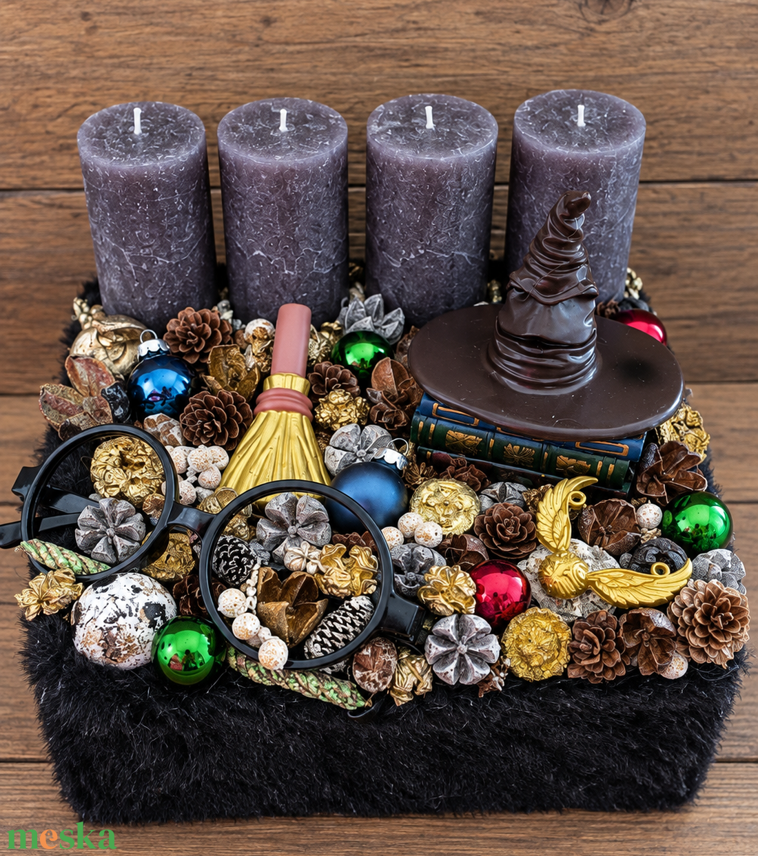 Harry Potter adventi box - karácsony - adventi díszek - adventi asztaldísz - Meska.hu