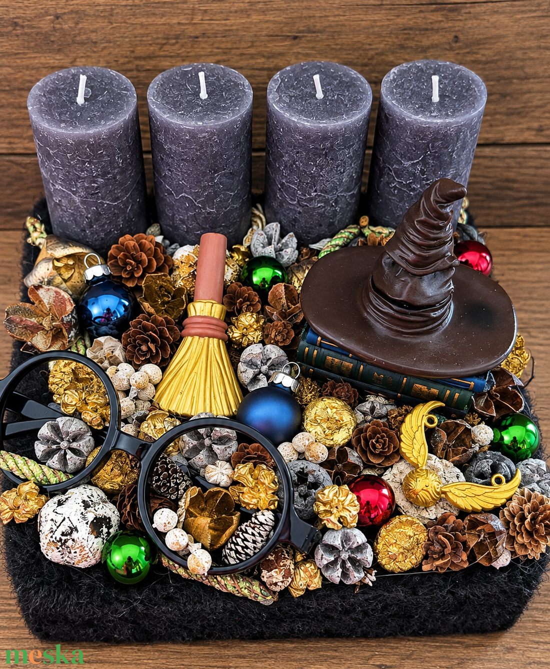 Harry Potter adventi box - karácsony - adventi díszek - adventi asztaldísz - Meska.hu