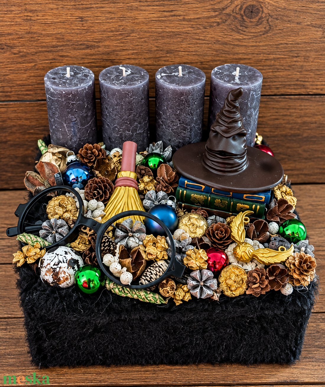 Harry Potter adventi box - karácsony - adventi díszek - adventi asztaldísz - Meska.hu
