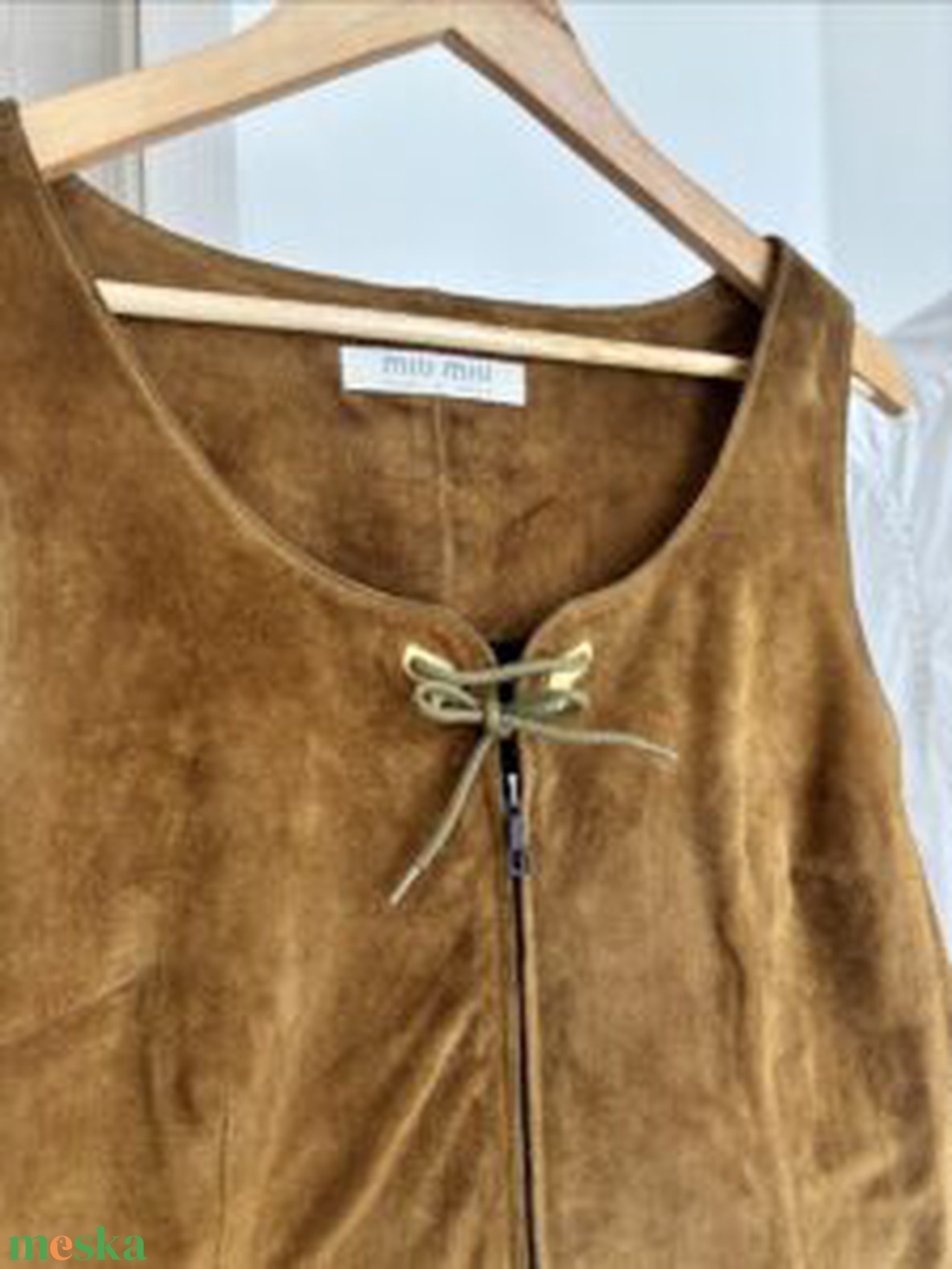miu miu Vintage Bőrmellény - ruha & divat - női ruha - mellény - Meska.hu