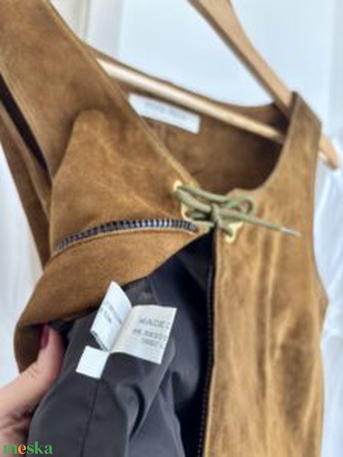 miu miu Vintage Bőrmellény - ruha & divat - női ruha - mellény - Meska.hu