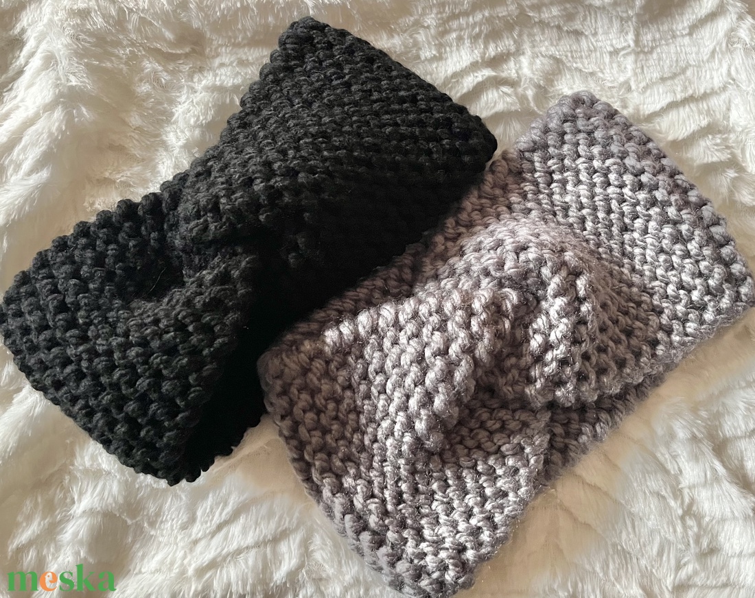 Kézzel kötött fülvédő / fülmelegítő - ruha & divat - sál, sapka, kendő - fejpánt - Meska.hu