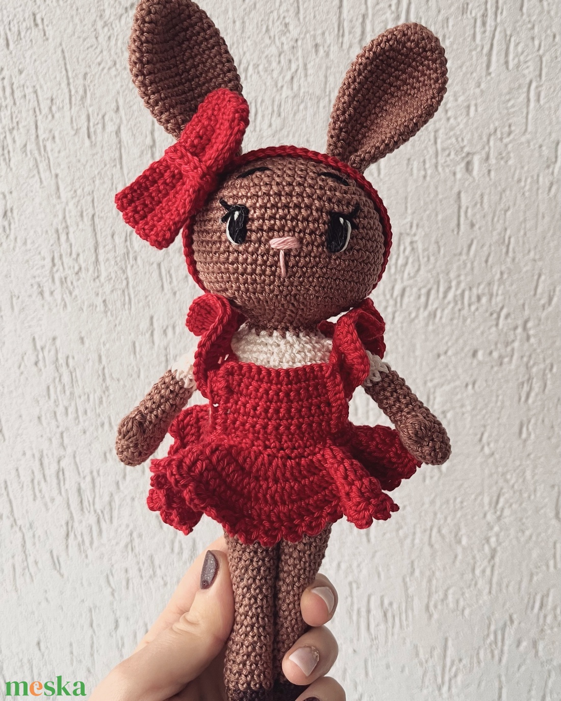 Horgolt szoknyás nyuszi - játék & sport - plüssállat & játékfigura - nyuszi - Meska.hu