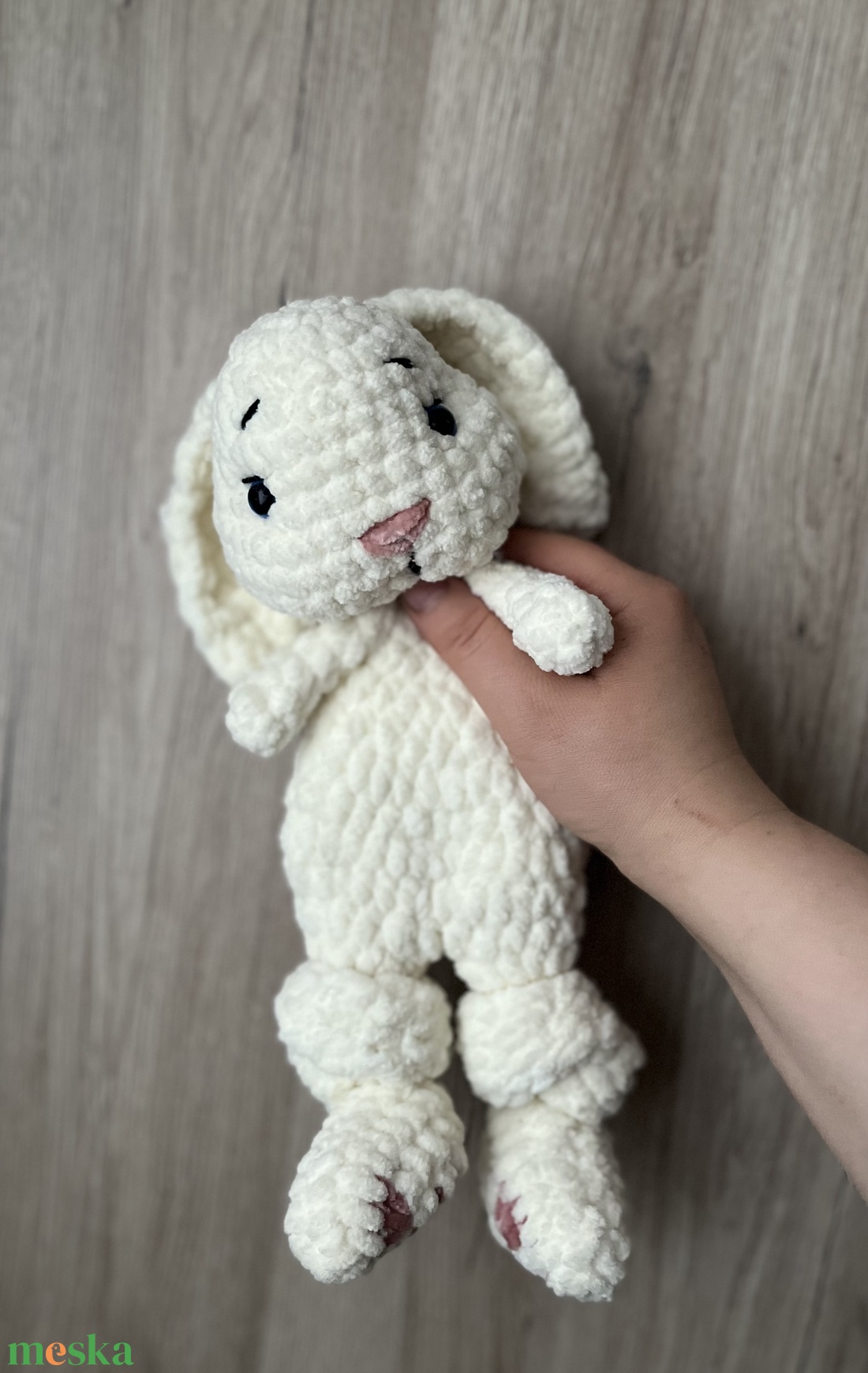 Horgolt nyuszi alvó pajti, nyunyóka - baba - mama - baba játékok - szundikendő, alvóka - Meska.hu