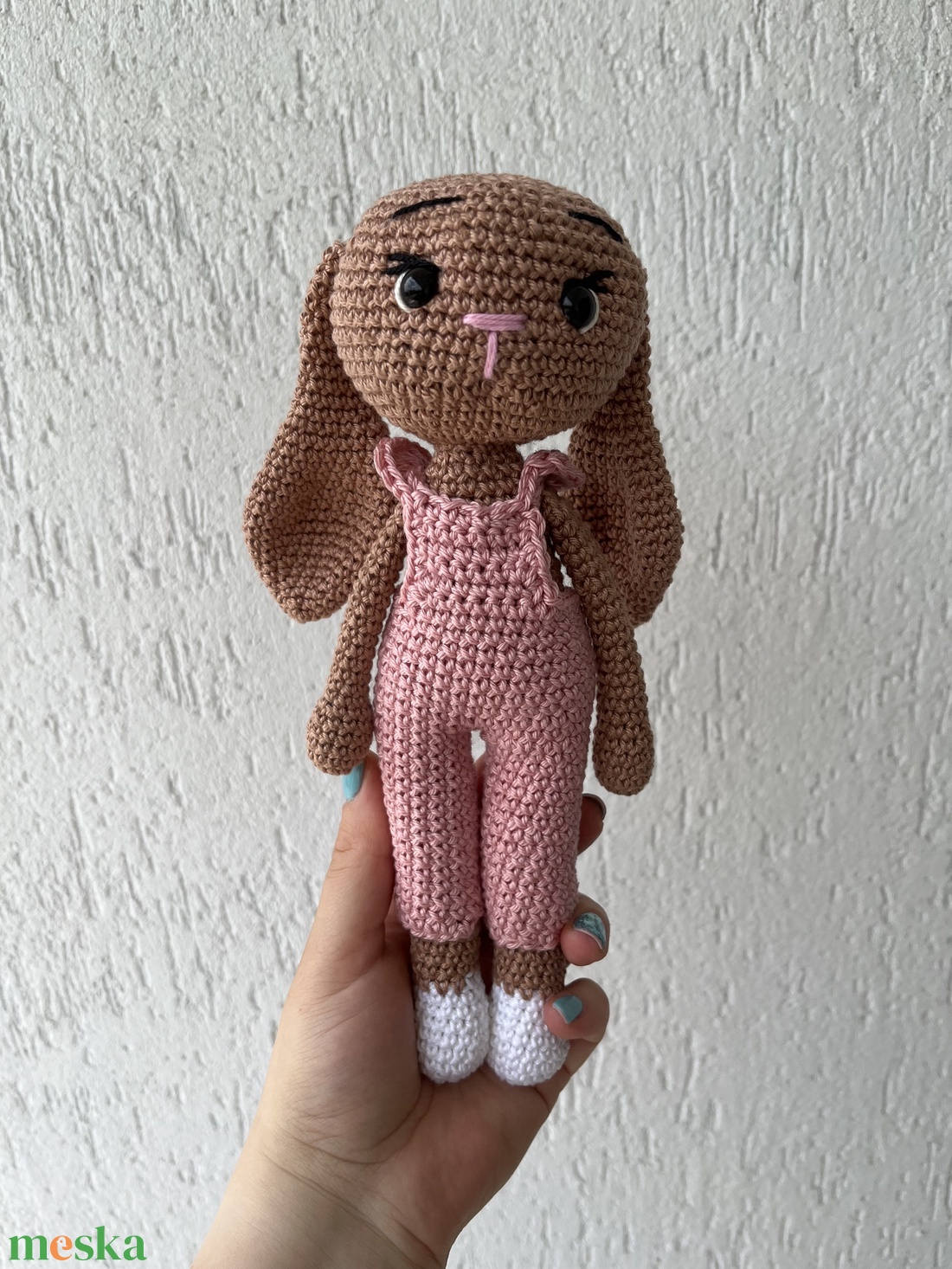 Horgolt hosszú fülű nyuszi Húsvétra - játék & sport - plüssállat & játékfigura - nyuszi - Meska.hu