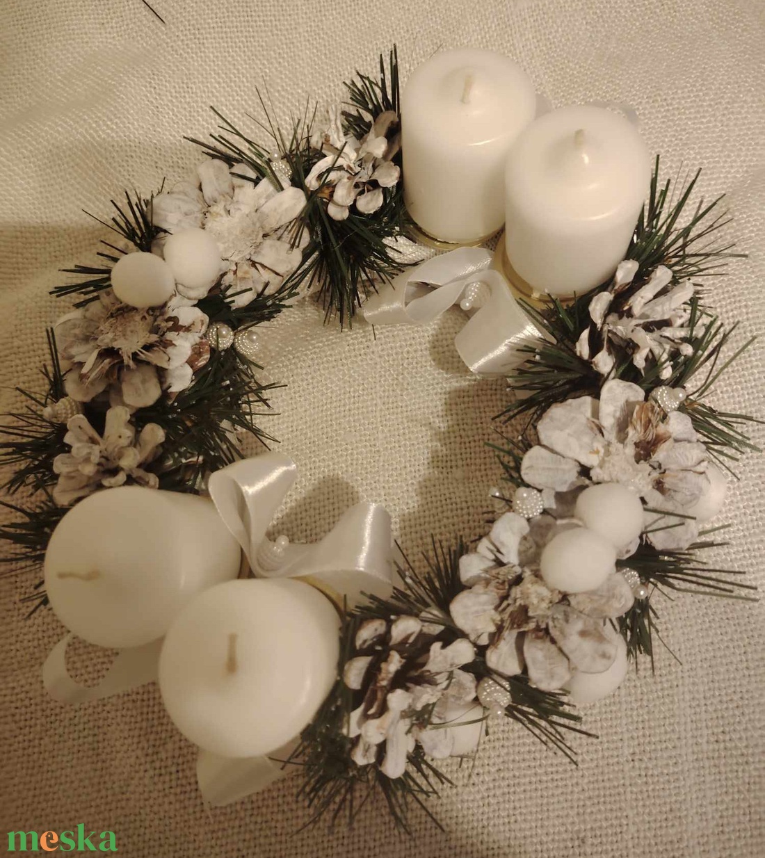 Adventi koszorú  - karácsony - adventi díszek - adventi koszorú - Meska.hu