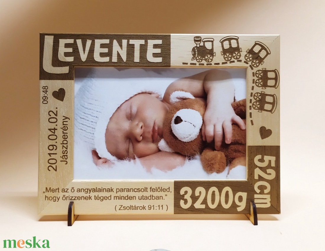 Babaszületésre, egyedi ajándék, névreszóló képkeret rendelhető - otthon & életmód - dekoráció - kép & falikép - képkeret - Meska.hu