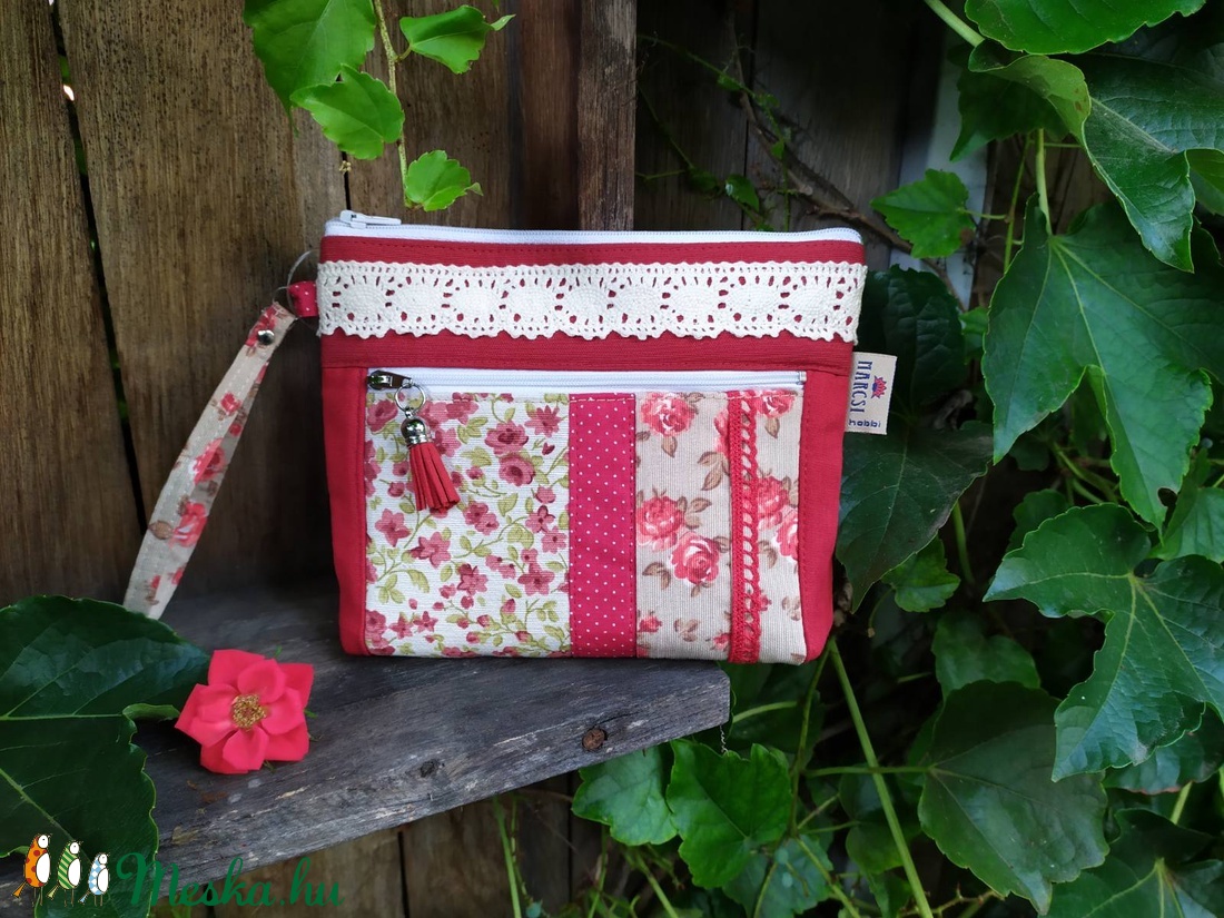 Neszeszer, pénztárca, mobiltartó, zsepitartó patchwork mintával - táska & tok - kézitáska & válltáska - Meska.hu