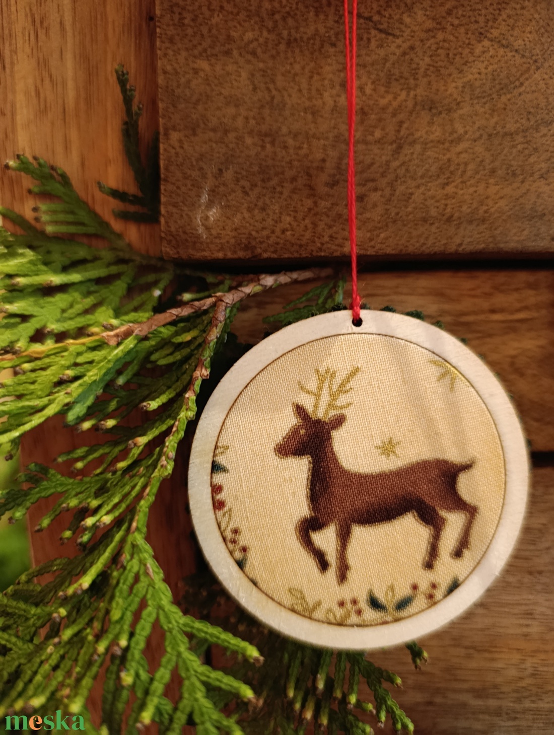 Karácsonyi textil és fa dekoráció  - karácsony - karácsonyi lakásdekoráció - karácsonyfadíszek - Meska.hu