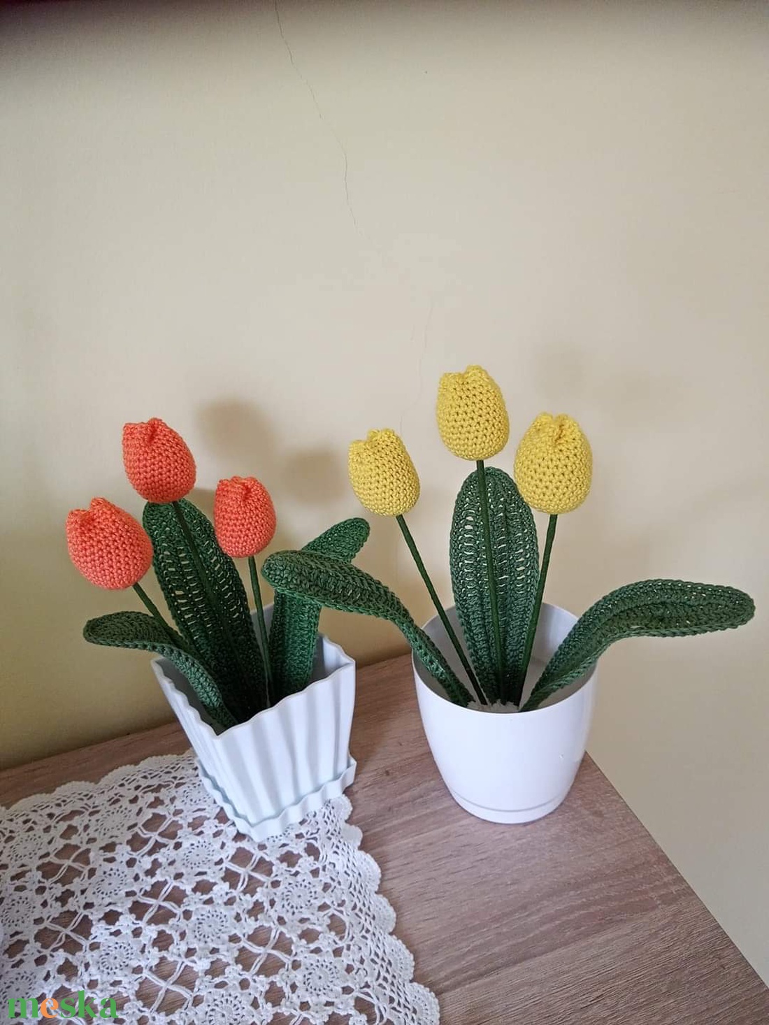 Horgolt tulipán - otthon & életmód - dekoráció - asztal és polc dekoráció - asztaldísz - Meska.hu Horgolt tulipán - otthon & életmód - dekoráció - asztal és polc dekoráció - asztaldísz - Meska.hu
