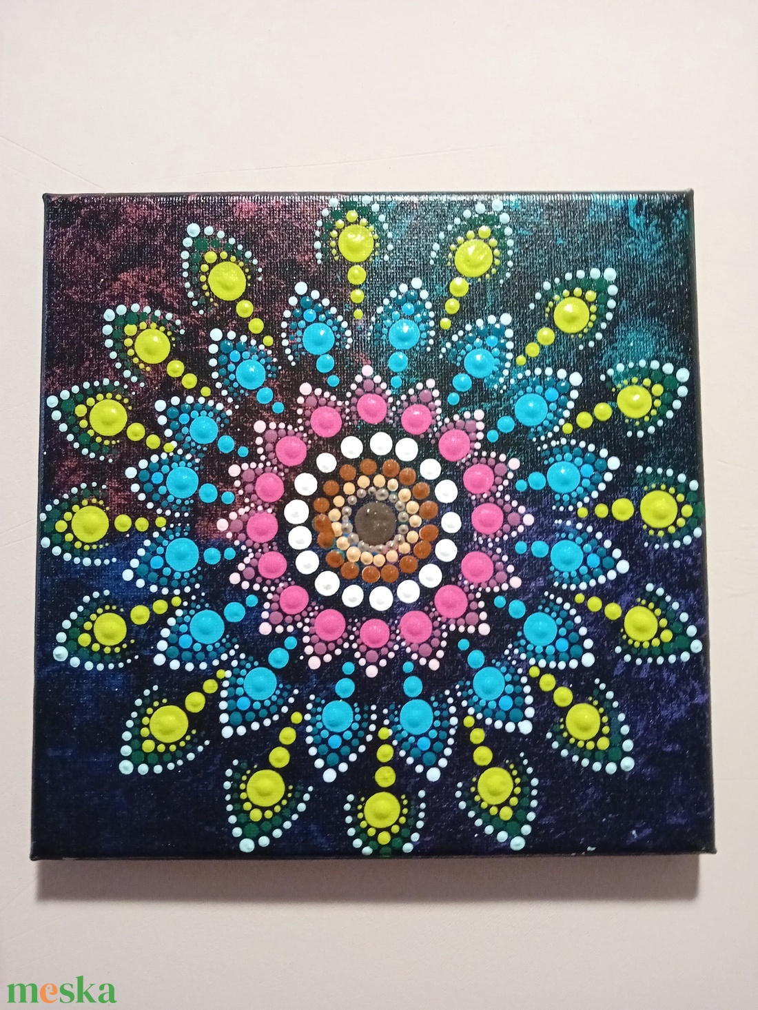 Mandala vászonkép. - otthon & életmód - dekoráció - kép & falikép - vászonkép - Meska.hu