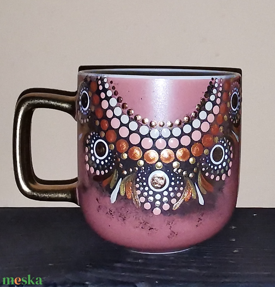 Kézzel festett mandala bögre � spirituális hangulatú, egyedi darab - otthon & életmód - konyhafelszerelés, tálalás - tálalás - bögre & csésze - Meska.hu