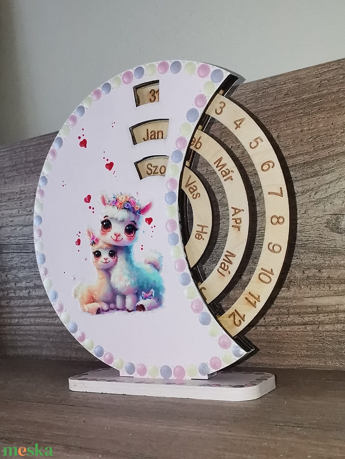 Lámás öröknaptár  - otthon & életmód - dekoráció - fali és függő dekoráció - falinaptár & öröknaptár - Meska.hu