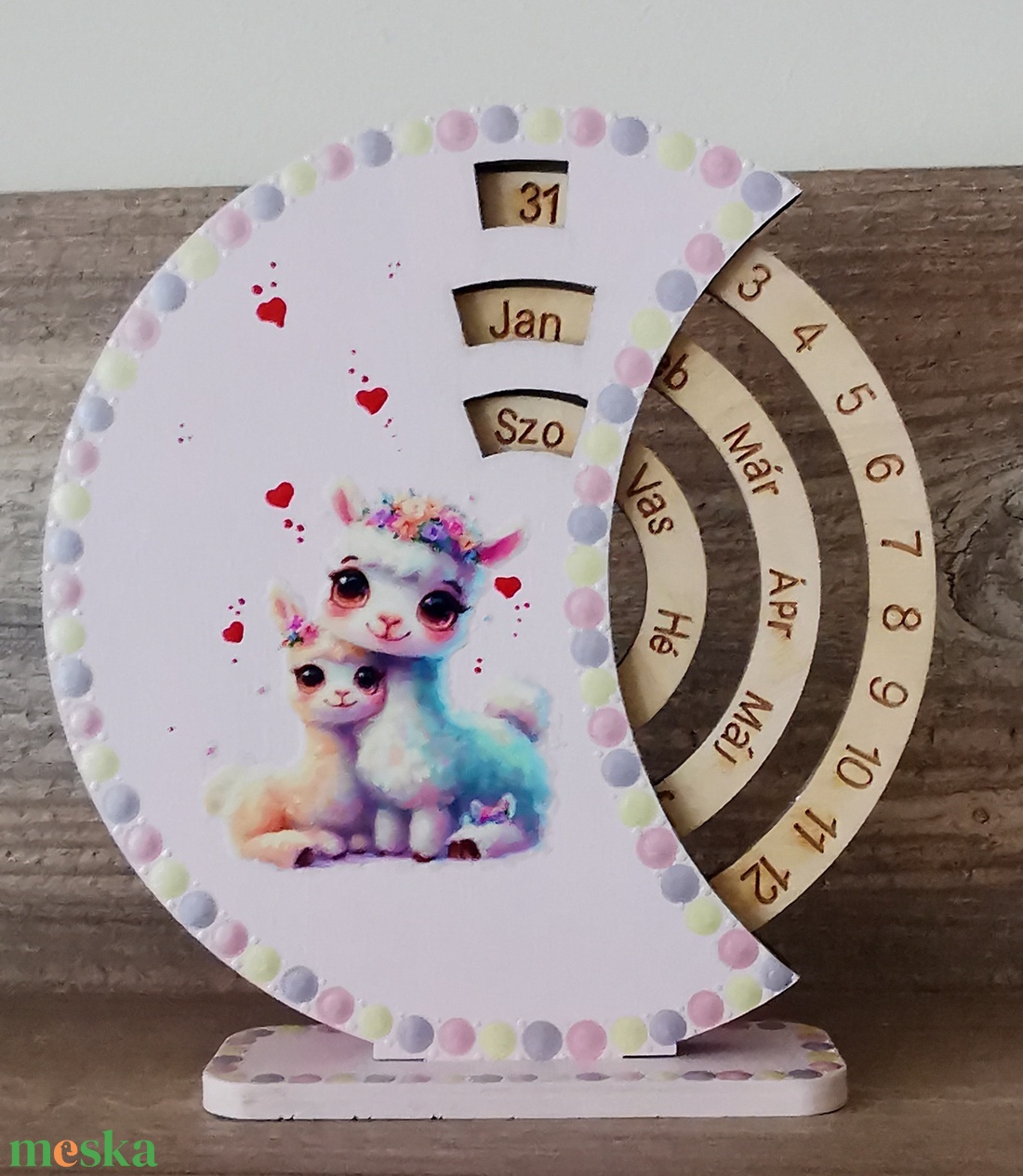 Lámás öröknaptár  - otthon & életmód - dekoráció - fali és függő dekoráció - falinaptár & öröknaptár - Meska.hu