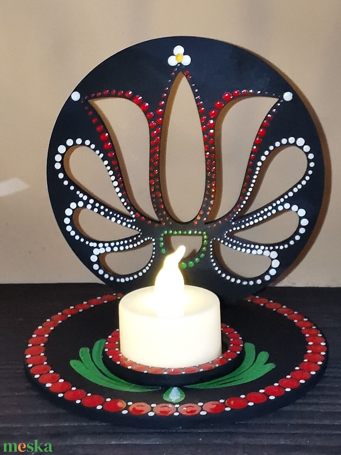 Árnyékmécses a magyar zászló színeivel - otthon & életmód - gyertya, illat, aroma - mécses és mécsestartó - Meska.hu