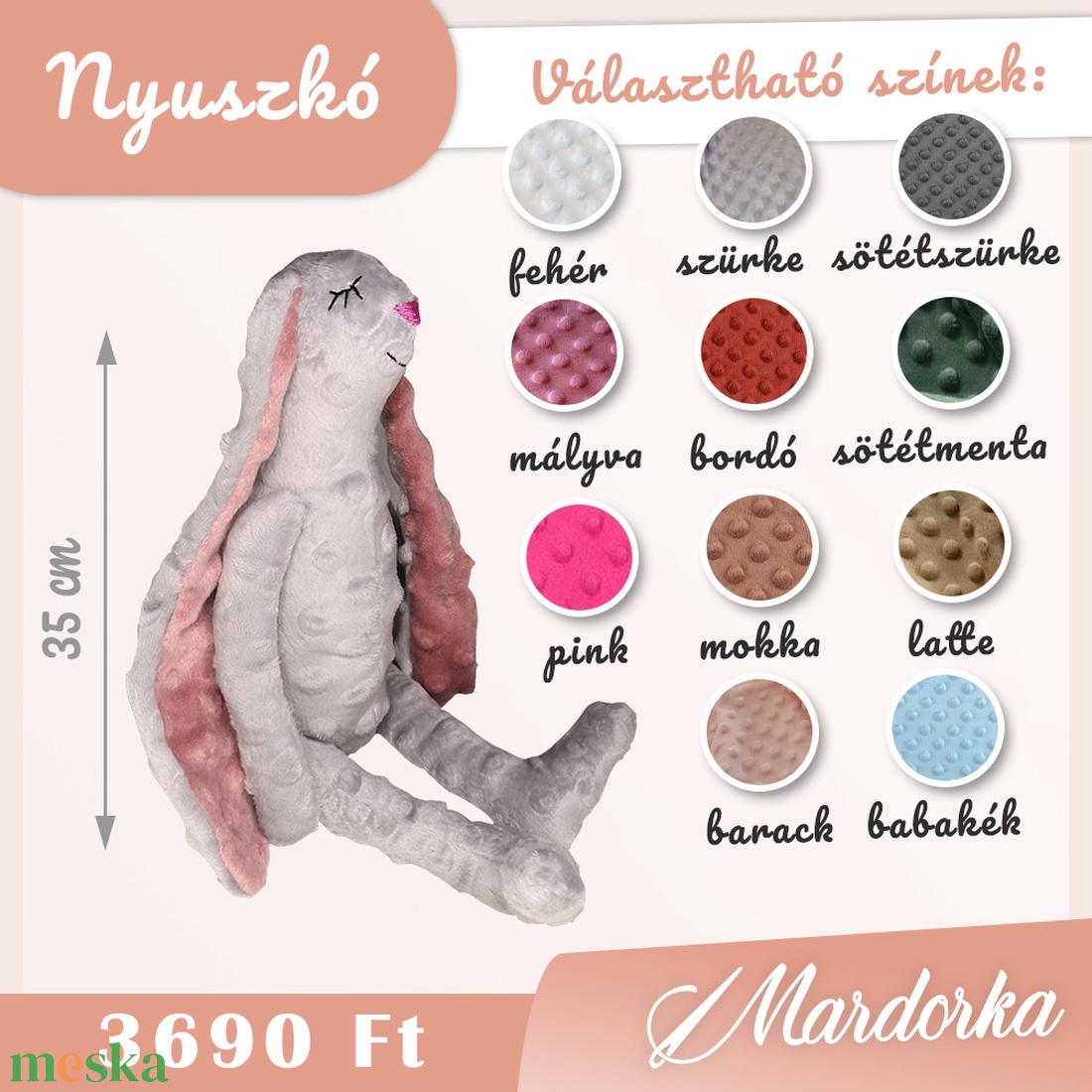 Nyuszi plüss lógó fülekkel - játék & sport - plüssállat & játékfigura - nyuszi - Meska.hu Nyuszi plüss lógó fülekkel - játék & sport - plüssállat & játékfigura - nyuszi - Meska.hu