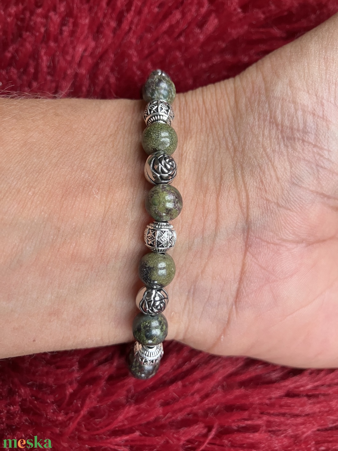 Sárkányvérkő (sárkányvér jáspis) ásványkarkötő - ékszer - karkötő - ásványkarkötő - Meska.hu